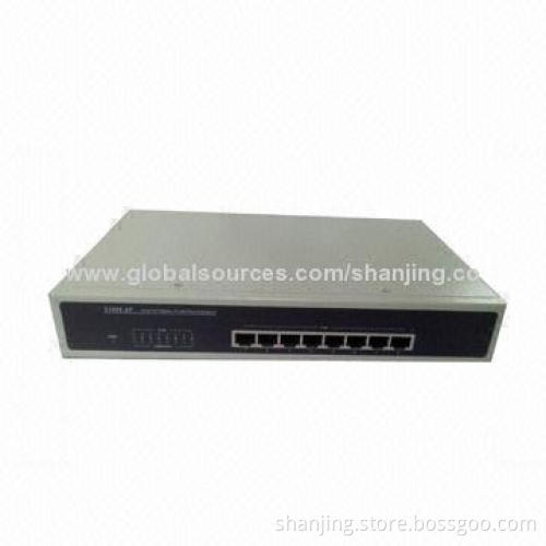8-port PoE Switch, Supports Apple's Mac Address, 100 to 240V AC,50/60Hz Input Voltage